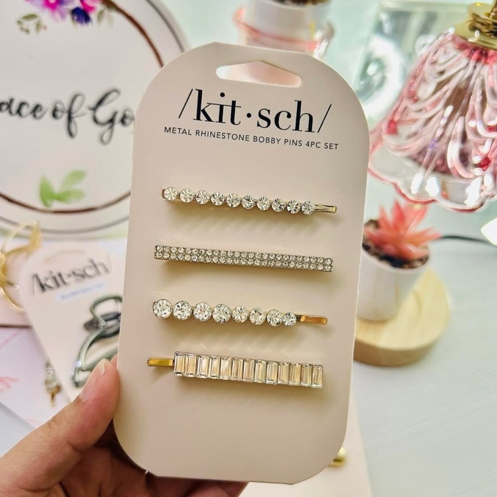 Kitsch Sparkling Rhinestone Hair Clips Set
